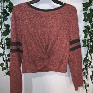 cropped long sleeve shirt